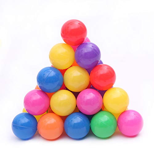 VALUE BOX Baby Ball Pit Balls, 100pcs Crush Proof Soft Plastic Oce...