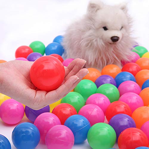 VALUE BOX Baby Ball Pit Balls, 100pcs Crush Proof Soft Plastic Oce...