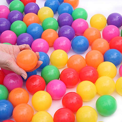 VALUE BOX Baby Ball Pit Balls, 100pcs Crush Proof Soft Plastic Oce...