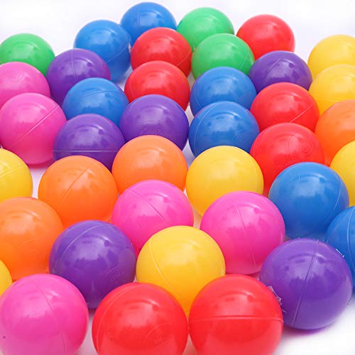 VALUE BOX Baby Ball Pit Balls, 100pcs Crush Proof Soft Plastic Oce...
