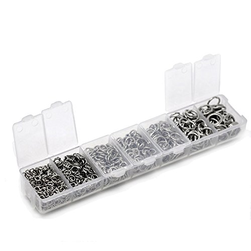 Valyria 1410pcs Mixed Stainless Steel Open Jump Rings 4mm 5mm 6mm ...