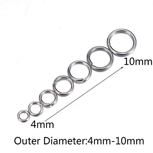 Valyria 1410pcs Mixed Stainless Steel Open Jump Rings 4mm 5mm 6mm ...