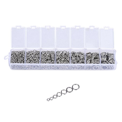 Valyria 1410pcs Mixed Stainless Steel Open Jump Rings 4mm 5mm 6mm ...