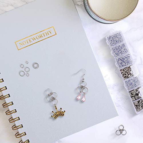 Valyria 1410pcs Mixed Stainless Steel Open Jump Rings 4mm 5mm 6mm ...