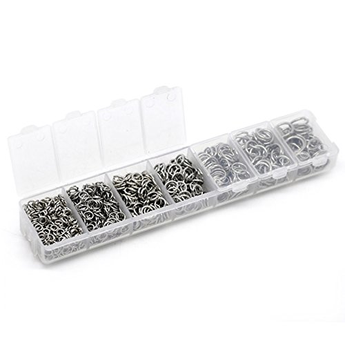 Valyria 1410pcs Mixed Stainless Steel Open Jump Rings 4mm 5mm 6mm ...