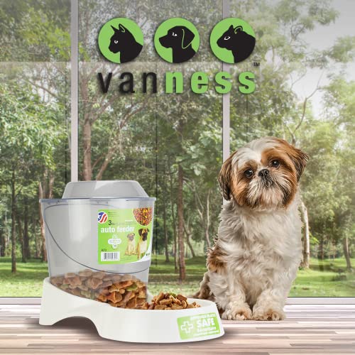 Van Ness Pets Small Gravity Auto Feeder for Cats/Dogs, 3 Pound Cap...