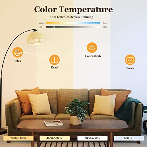 VANANCE Smart Light Bulbs 4Pack with Remote, A19 E26 800LM Color C...