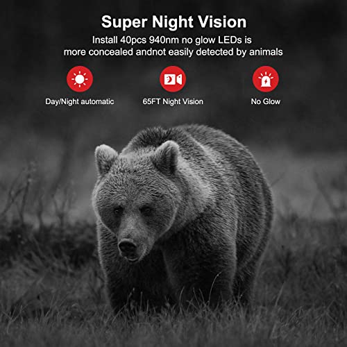 VANBAR Trail Camera 32MP 1080P, Game Camera with Motion Latest Sen...