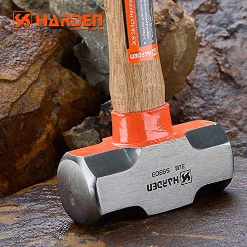 HARDEN 3-Pound Sledge Hammer with Wooden Handle