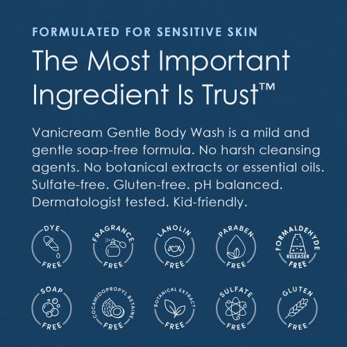 Vanicream Gentle Body Wash | Fragrance, Gluten and Sulfate Free | ...