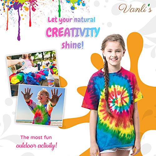 Tie Dye Kit for Kids and Adults. 26 Colors for DIY Fabric Dye Proj...