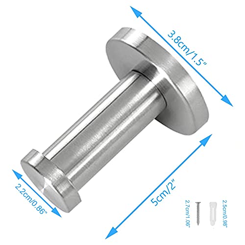 Vanloory Bathroom Towel Hooks, 6 Pack Round Coat Hooks, Sturdy Wal...