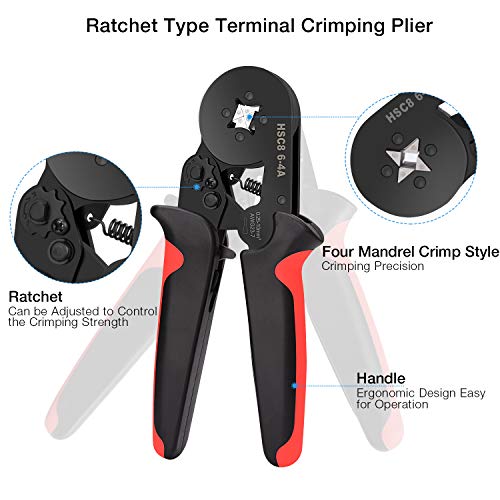 Ferrule Crimping Tools Wire Pliers - 1800 PCS Wire Ferrules with C...