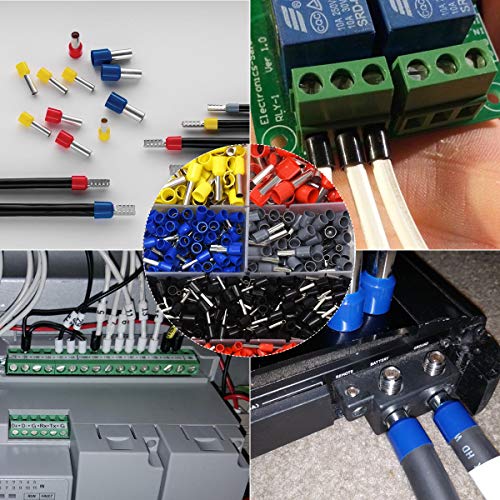 Ferrule Crimping Tools Wire Pliers - 1800 PCS Wire Ferrules with C...