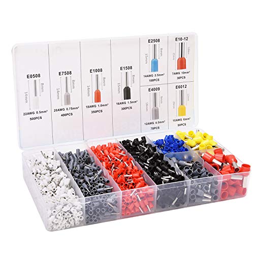 Ferrule Crimping Tools Wire Pliers - 1800 PCS Wire Ferrules with C...