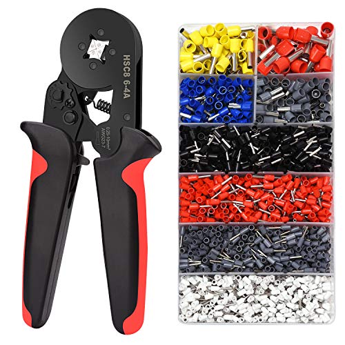 Ferrule Crimping Tools Wire Pliers - 1800 PCS Wire Ferrules with C...