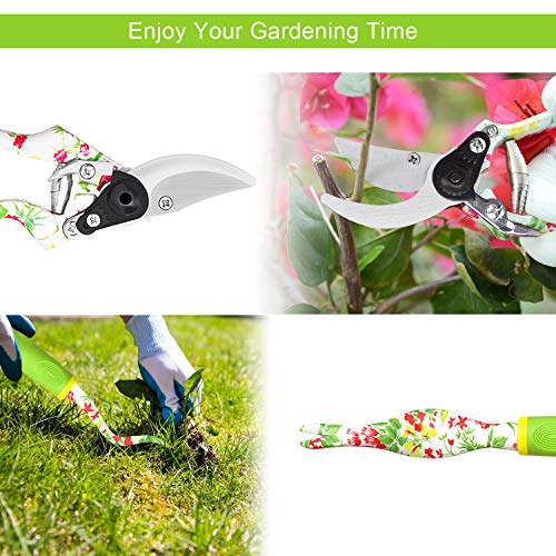 vanow Gardening Tools Set, 5 PCS Heavy Duty Aluminum Garden Hand T...