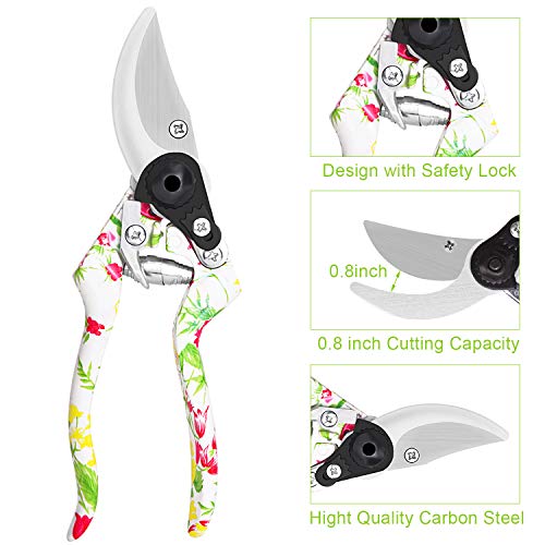 vanow Gardening Tools Set, 5 PCS Heavy Duty Aluminum Garden Hand T...