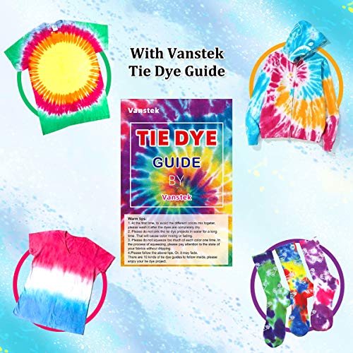 Vanstek Tie Dye DIY Kit, 20 Colors Tie Fabric Dye for Women, Kids,...
