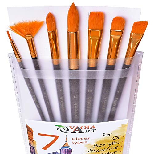 Acrylic Paint Brushes Set for Art Crafts - Face Body Makeup Painti...