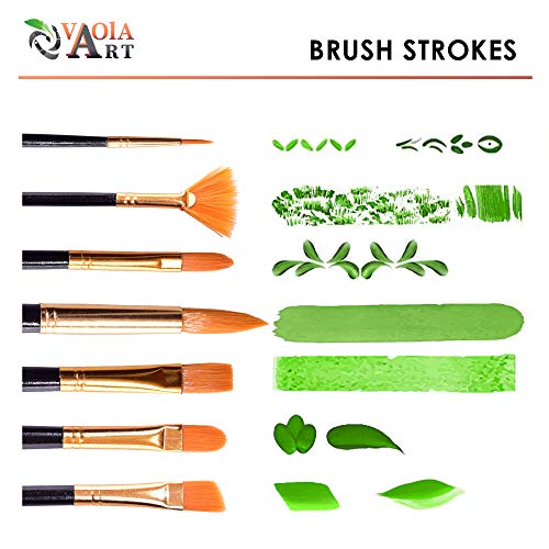 Acrylic Paint Brushes Set for Art Crafts - Face Body Makeup Painti...