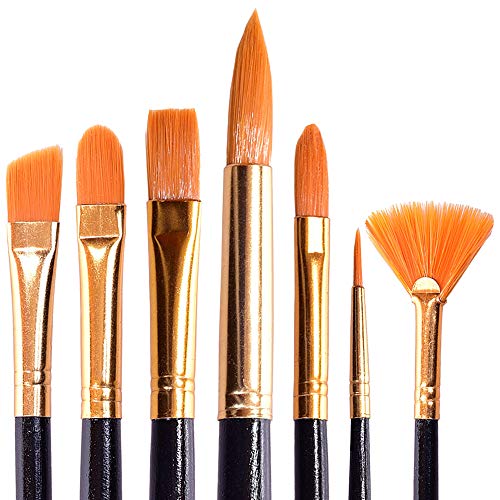 Acrylic Paint Brushes Set for Art Crafts - Face Body Makeup Painti...