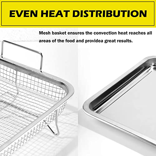 Oven Air Fryer Basket and Tray, Extra Large Crisper Tray and Baske...