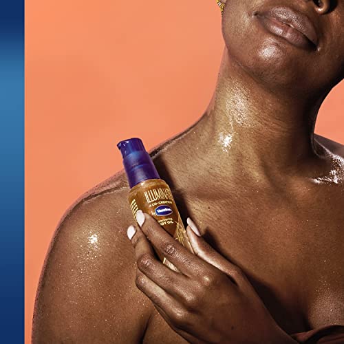 Vaseline Illuminate Me Shimmering Body Oil Created for Melanin Ric...
