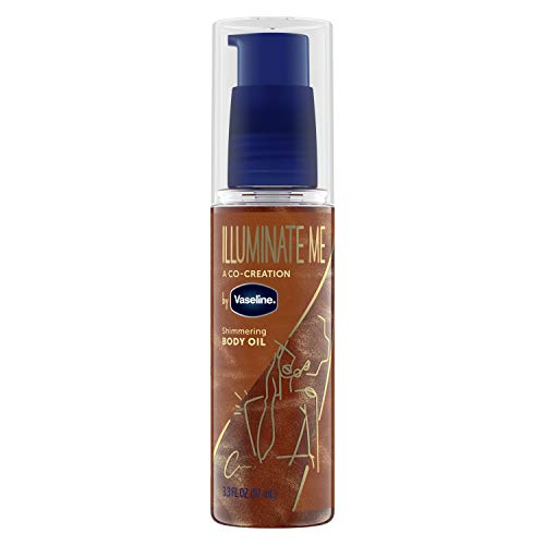 Vaseline Illuminate Me Shimmering Body Oil Created for Melanin Ric...