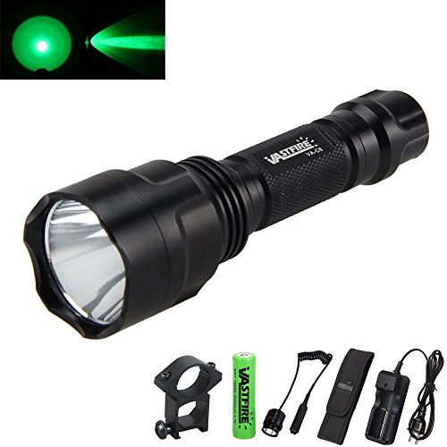 VASTFIRE 150 yard Green Flashlight Hog Pig Varmint Predator Boar N...