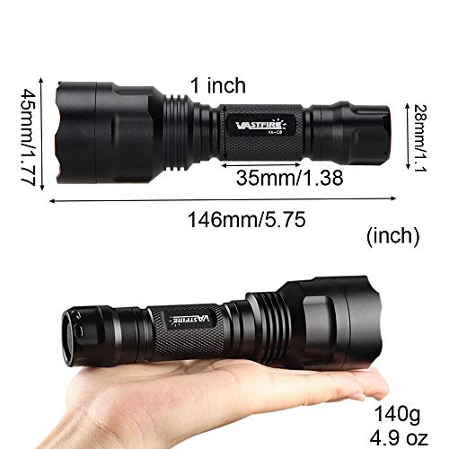 VASTFIRE 150 yard Green Flashlight Hog Pig Varmint Predator Boar N...