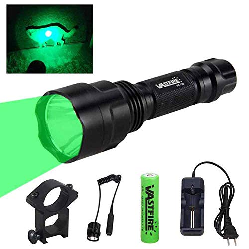 VASTFIRE 150 yard Green Flashlight Hog Pig Varmint Predator Boar N...