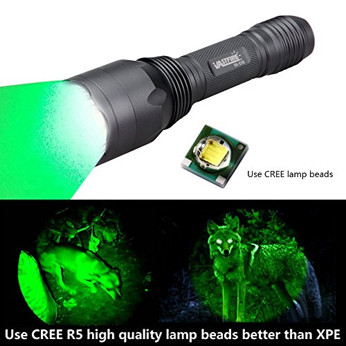 VASTFIRE Hunting Light 1000 Lumen Bright CREE Green LED Flashlight...