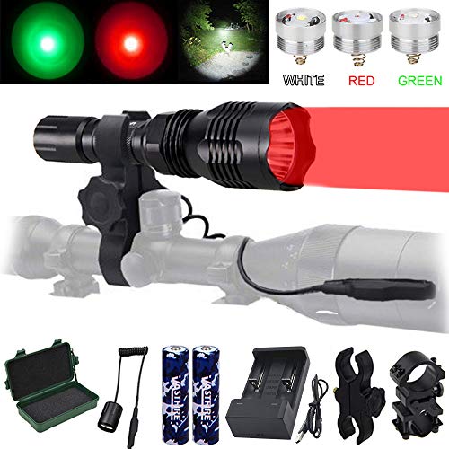 VASTFIRE Predator Light with Interchangeable Red, Green, White L...
