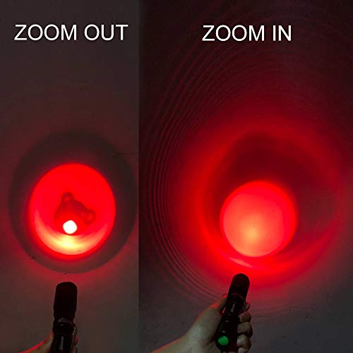 VASTFIRE Zoomable Green/Red/UV Hunting Flashlight Deer Blood Track...
