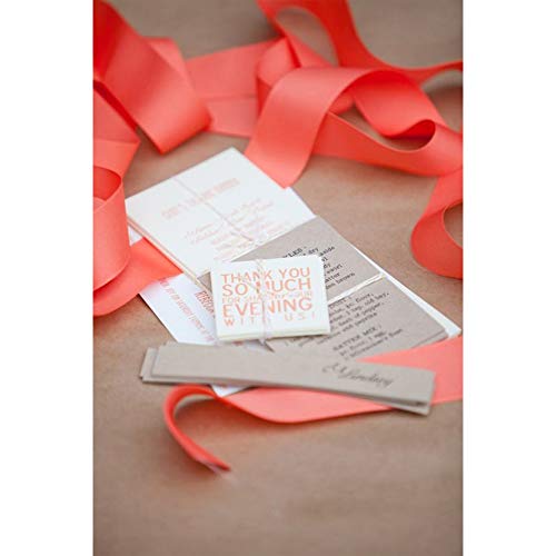 VATIN 1-1/2 inches Wide Double Faced Polyester Light Coral Satin R...