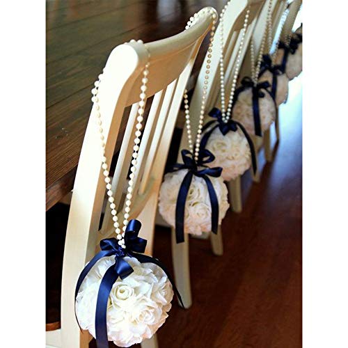 VATIN 3/8 inches Double Faced Navy Blue Polyester Satin Ribbon - 5...