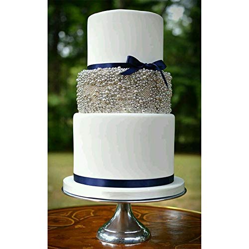 VATIN 3/8 inches Double Faced Navy Blue Polyester Satin Ribbon - 5...