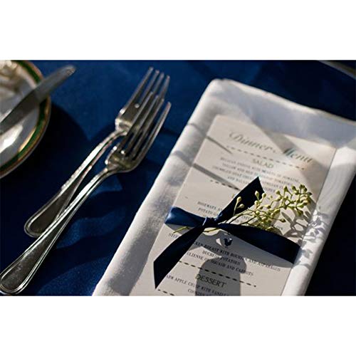 VATIN 3/8 inches Double Faced Navy Blue Polyester Satin Ribbon - 5...