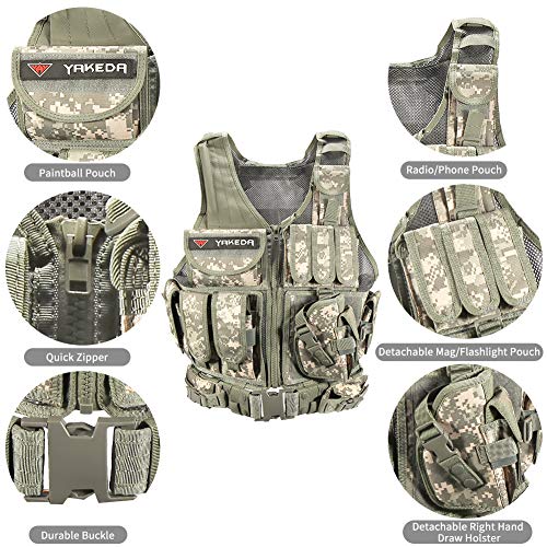 vAv YAKEDA Army Fans Tactical Vest Outdoor Equipment Supplies Brea...