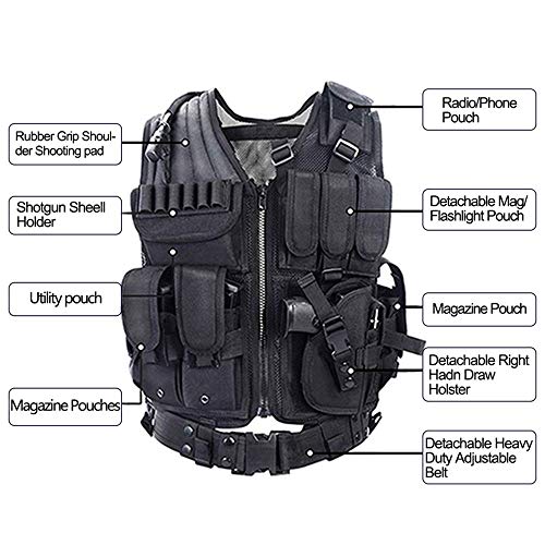 YAKEDA Tactical CS Field Vest Outdoor Ultra-Light Breathable Comba...