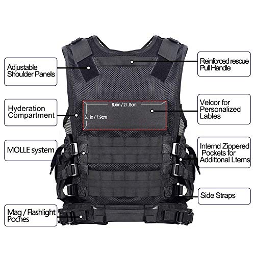 YAKEDA Tactical CS Field Vest Outdoor Ultra-Light Breathable Comba...