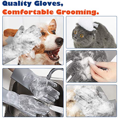 VavoPaw Pet Hair Remover, Gentle Magic Pet Grooming Gloves, Effici...