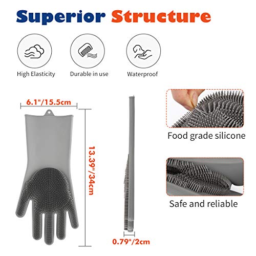 VavoPaw Pet Hair Remover, Gentle Magic Pet Grooming Gloves, Effici...