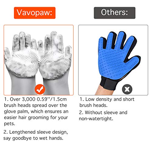 VavoPaw Pet Hair Remover, Gentle Magic Pet Grooming Gloves, Effici...