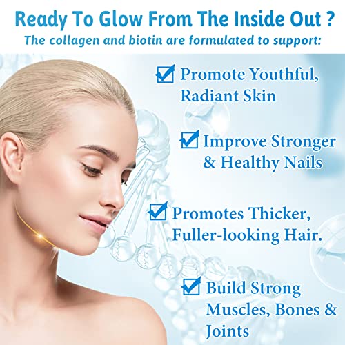 Biotin Gummies 15000mcg with Collagen, Sea Moss, Chlorophyll & Ker...