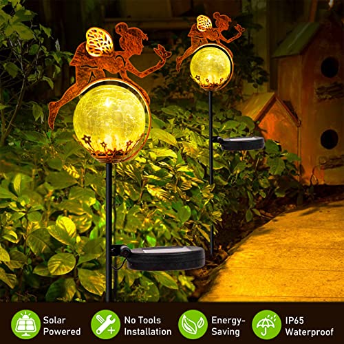 Garden Decor Outdoor Solar Fairy Lights - Spring Garden Light Meta...
