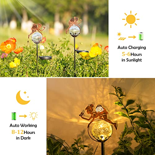 Garden Decor Outdoor Solar Fairy Lights - Spring Garden Light Meta...