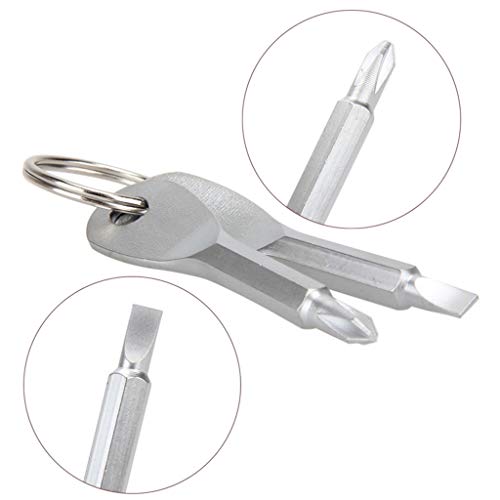 VCOROS Outdoor Portable Keychain Screwdrivers Tool, Flat Head Scre...