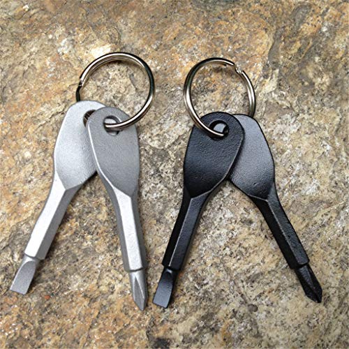VCOROS Outdoor Portable Keychain Screwdrivers Tool, Flat Head Scre...